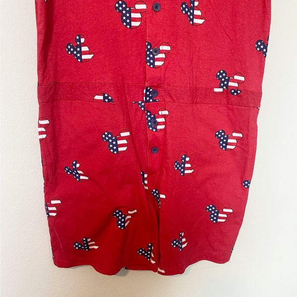 Disney Mickey Mouse Unisex Romper Shorts American Flag Patriotic Red/Blue Large - Picture 5 of 10
